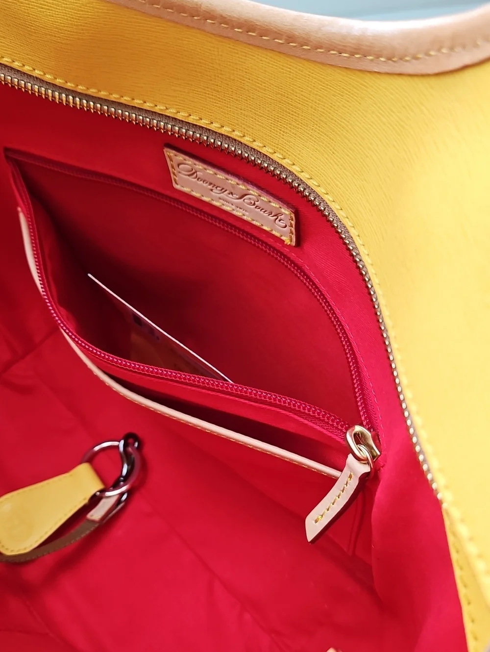 Dooney & Bourke 'Maddie' Saffiano Leather Dandelion Hobo Bag